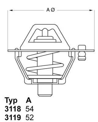 Thermostat, Kühlmittel BorgWarner (Wahler) 3119.82D5