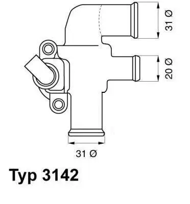 Thermostat, Kühlmittel BorgWarner (Wahler) 3142.90D