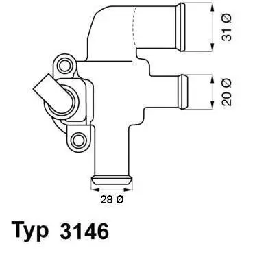 Thermostat, Kühlmittel BorgWarner (Wahler) 3146.90D Bild Thermostat, Kühlmittel BorgWarner (Wahler) 3146.90D