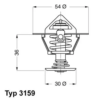 Thermostat, Kühlmittel BorgWarner (Wahler) 3159.82D Bild Thermostat, Kühlmittel BorgWarner (Wahler) 3159.82D