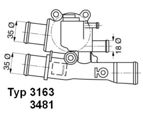 Thermostat, Kühlmittel BorgWarner (Wahler) 3481.88D Bild Thermostat, Kühlmittel BorgWarner (Wahler) 3481.88D