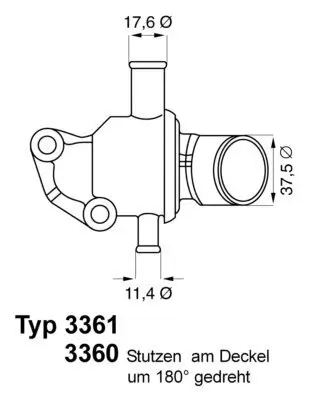 Thermostat, Kühlmittel BorgWarner (Wahler) 3360.87D