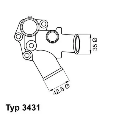 Thermostat, Kühlmittel BorgWarner (Wahler) 3431.80D