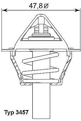 Thermostat, Kühlmittel BorgWarner (Wahler) 3457.90D