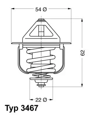 Thermostat, Kühlmittel BorgWarner (Wahler) 3467.85D