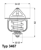 Thermostat, Kühlmittel BorgWarner (Wahler) 3467.85D