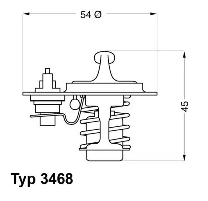 Thermostat, Kühlmittel BorgWarner (Wahler) 3468.88D