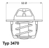 Thermostat, Kühlmittel BorgWarner (Wahler) 3470.89D50