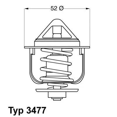 Thermostat, Kühlmittel BorgWarner (Wahler) 3477.88D