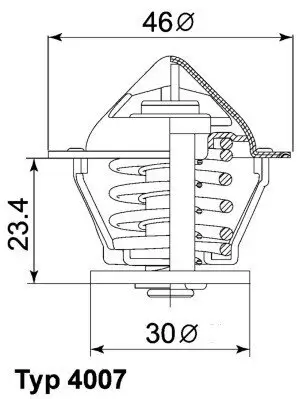 Thermostat, Kühlmittel BorgWarner (Wahler) 4007.80D Bild Thermostat, Kühlmittel BorgWarner (Wahler) 4007.80D