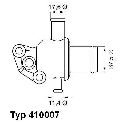Thermostat, Kühlmittel BorgWarner (Wahler) 410007.87D