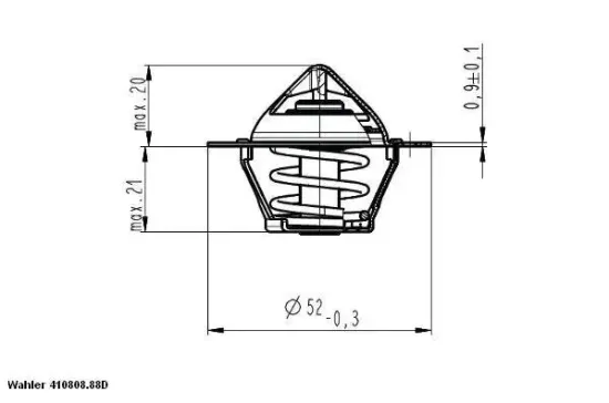 Thermostat, Kühlmittel BorgWarner (Wahler) 410808.88D Bild Thermostat, Kühlmittel BorgWarner (Wahler) 410808.88D