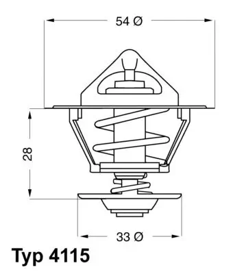 Thermostat, Kühlmittel BorgWarner (Wahler) 4115.92D