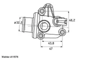 Thermostat, Kühlmittel BorgWarner (Wahler) 411576.87D