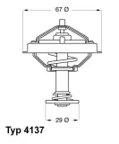 Thermostat, Kühlmittel BorgWarner (Wahler) 4137.80D