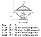 Thermostat, Kühlmittel BorgWarner (Wahler) 4237.80D