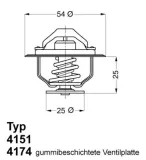 Thermostat, Kühlmittel BorgWarner (Wahler) 4174.82D