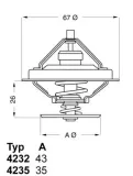 Thermostat, Kühlmittel BorgWarner (Wahler) 4235.80D