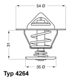 Thermostat, Kühlmittel BorgWarner (Wahler) 4264.87D