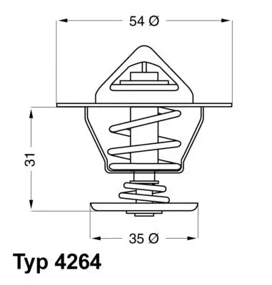 Thermostat, Kühlmittel BorgWarner (Wahler) 4264.84D Bild Thermostat, Kühlmittel BorgWarner (Wahler) 4264.84D