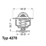 Thermostat, Kühlmittel BorgWarner (Wahler) 4270.88D