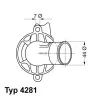 Thermostat, Kühlmittel BorgWarner (Wahler) 4281.87D