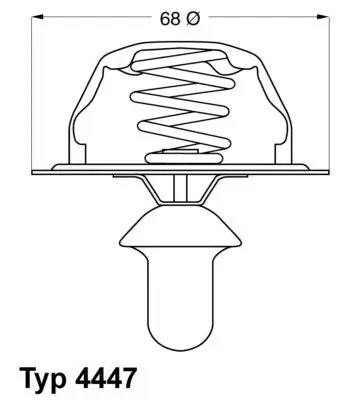 Thermostat, Kühlmittel BorgWarner (Wahler) 4447.85D