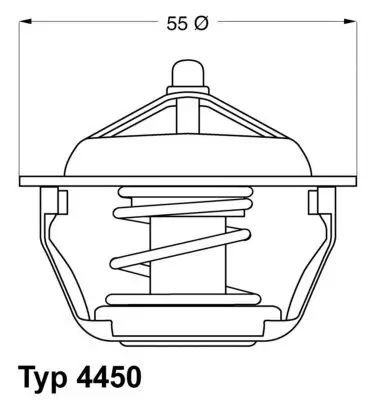 Thermostat, Kühlmittel BorgWarner (Wahler) 4450.83D