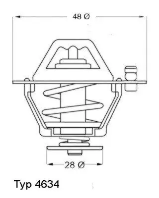 Thermostat, Kühlmittel BorgWarner (Wahler) 4634.76 Bild Thermostat, Kühlmittel BorgWarner (Wahler) 4634.76
