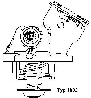 Thermostat, Kühlmittel BorgWarner (Wahler) 4833.100D