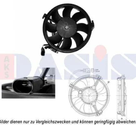 Lüfter, Motorkühlung 12 V AKS DASIS 048111N