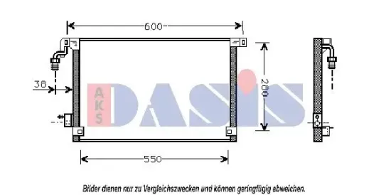 Kondensator, Klimaanlage AKS DASIS 062003N Bild Kondensator, Klimaanlage AKS DASIS 062003N