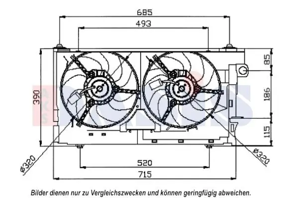 Lüfter, Motorkühlung 12 V AKS DASIS 068023N