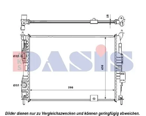 Kühler, Motorkühlung AKS DASIS 070129N Bild Kühler, Motorkühlung AKS DASIS 070129N
