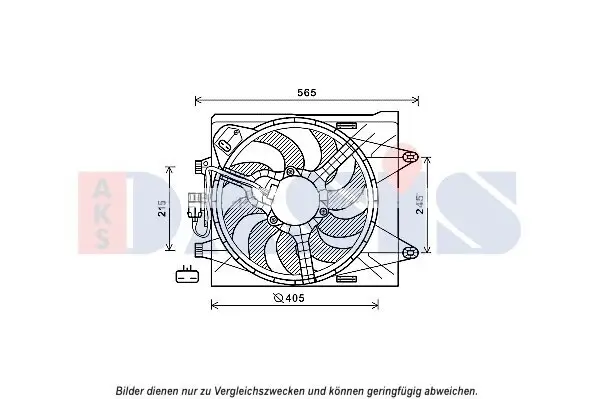 Lüfter, Motorkühlung 12 V AKS DASIS 088147N