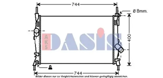 Kühler, Motorkühlung AKS DASIS 090075N Bild Kühler, Motorkühlung AKS DASIS 090075N