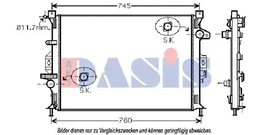 Lüfter, Motorkühlung 12 V 12 V AKS DASIS 098135N Bild Lüfter, Motorkühlung 12 V 12 V AKS DASIS 098135N
