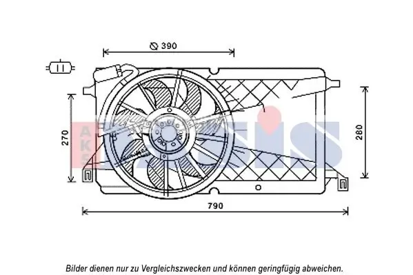 Lüfter, Motorkühlung 12 V AKS DASIS 098129N