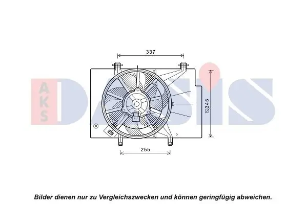 Lüfter, Motorkühlung 12 V AKS DASIS 098138N