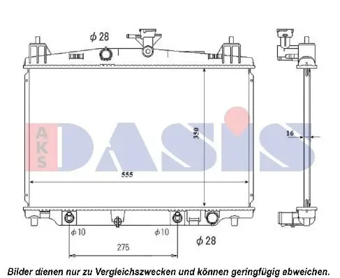 Kühler, Motorkühlung AKS DASIS 110064N