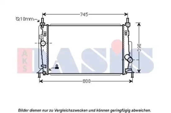 Kühler, Motorkühlung AKS DASIS 110073N Bild Kühler, Motorkühlung AKS DASIS 110073N