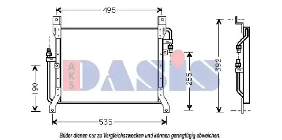 Kondensator, Klimaanlage AKS DASIS 122055N Bild Kondensator, Klimaanlage AKS DASIS 122055N