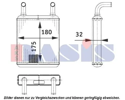 Wärmetauscher, Innenraumheizung AKS DASIS 129014N