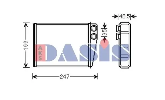 Wärmetauscher, Innenraumheizung AKS DASIS 129020N Bild Wärmetauscher, Innenraumheizung AKS DASIS 129020N