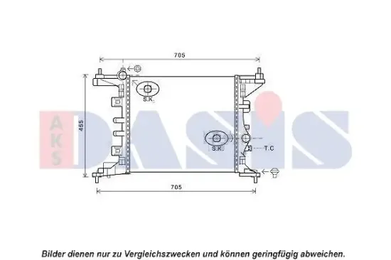 Kühler, Motorkühlung AKS DASIS 150111N Bild Kühler, Motorkühlung AKS DASIS 150111N