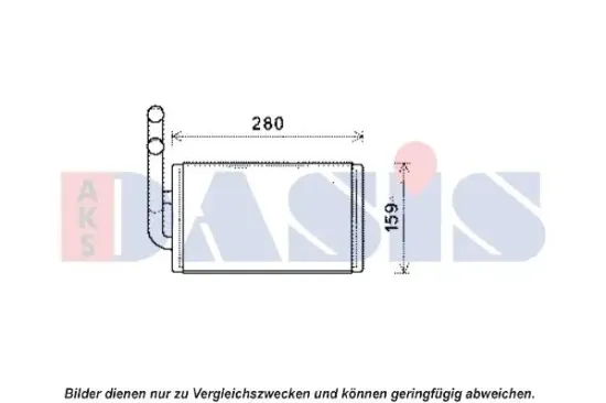 Wärmetauscher, Innenraumheizung AKS DASIS 159019N Bild Wärmetauscher, Innenraumheizung AKS DASIS 159019N