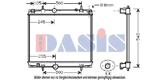 Kühler, Motorkühlung AKS DASIS 160085N Bild Kühler, Motorkühlung AKS DASIS 160085N