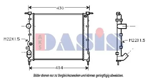 Kühler, Motorkühlung AKS DASIS 180021N Bild Kühler, Motorkühlung AKS DASIS 180021N