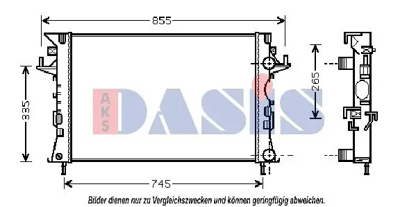 Kühler, Motorkühlung AKS DASIS 180044N