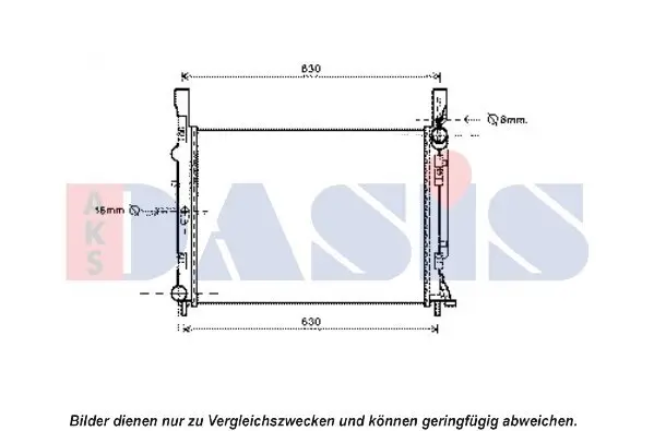 Kühler, Motorkühlung AKS DASIS 180087N Bild Kühler, Motorkühlung AKS DASIS 180087N